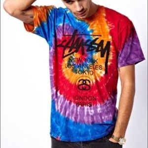 Stussy World Tour TieDye Short Sleeve Tshirt